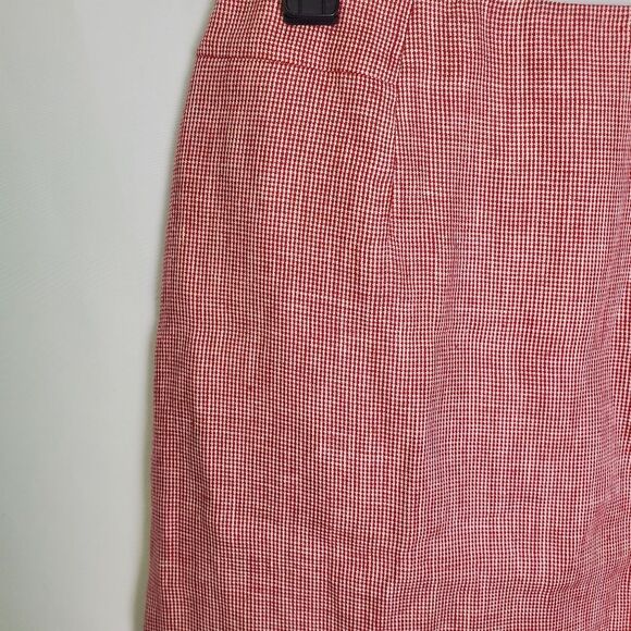 Vintage Talbots Petites Irish Linen Red Mini Skirt Size 14 - Picture 3 of 6